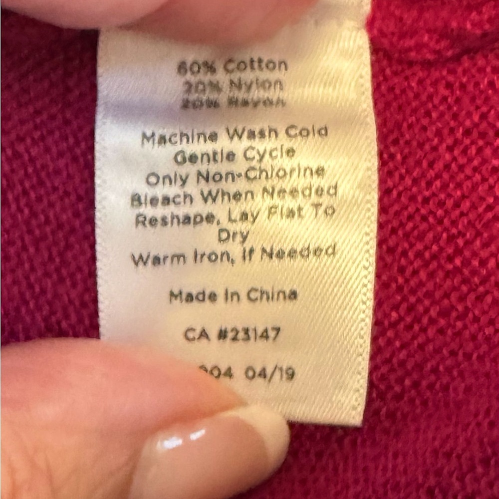 Talbots Women's Crew Neck Sweater - Rich Berry - Picture 4 of 4